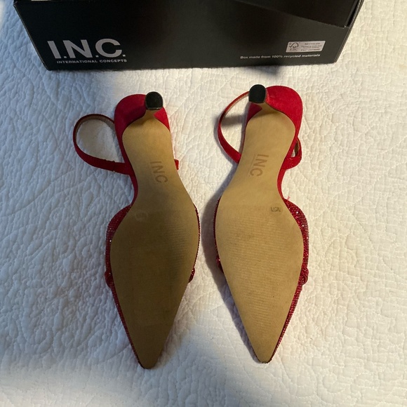 Make Offer-Ruby Kitten Heels, INC Brand, Sz 7, Worn once to a Wizard of Oz Party - Picture 2 of 5